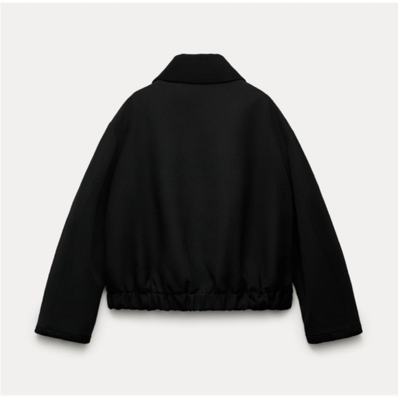 ZARA Black Bomber Jacket - Picture 6 of 15